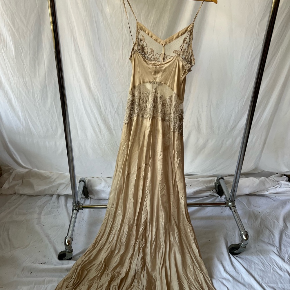Johnny Was Biya Silk Cream Lace Maxi Dress - Picture 5 of 10